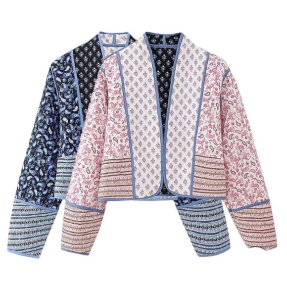 NWOT Sunday Up reversible quilted jacket, Med $98 - Picture 2 of 9